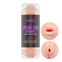 Dvipusis masturbatorius „Virgin-Skin Blowout - Vagina and Mouth“ - Love Toy