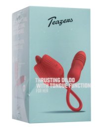 Automatinis vibratorius - stimuliatorius „Thrusting Dildo with Tongue Function“ - Teazers