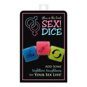 Erotinis žaidimas „Glow in the Dark Sex Dice“