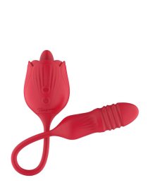 Automatinis vibratorius - stimuliatorius „Thrusting Dildo with Tongue Function“ - Teazers