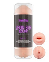 Dvipusis masturbatorius „Virgin-Skin Blowout - Vagina and Mouth“ - Love Toy