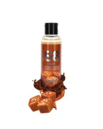 Šildantis masažinis lubrikantas „4 in 1 Chocolate Salted Caramel Lava Cake“, 125 ml - Stimul8