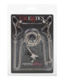 Spenelių ir klitorio spaustukai „Triple Intimate Clamps“ - CalExotics