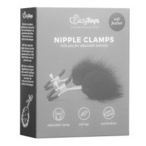 Spenelių spaustukai „Nipple Clamps with Feathers“ - EasyToys