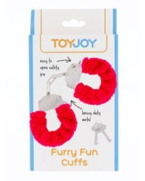 Metaliniai antrankiai „Furry Fun Cuffs“ - ToyJoy