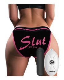 Vibruojančios kelnaitės „Slut“ - Love Toy