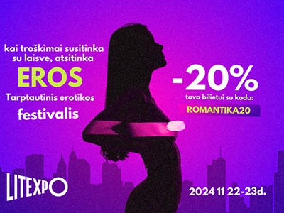 Sekso prekės - Eros 24 - bilietui 20%