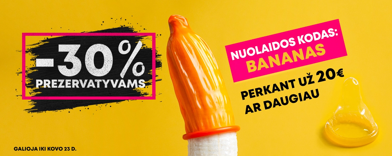 Sekso prekės - Prezervatyvams -30%